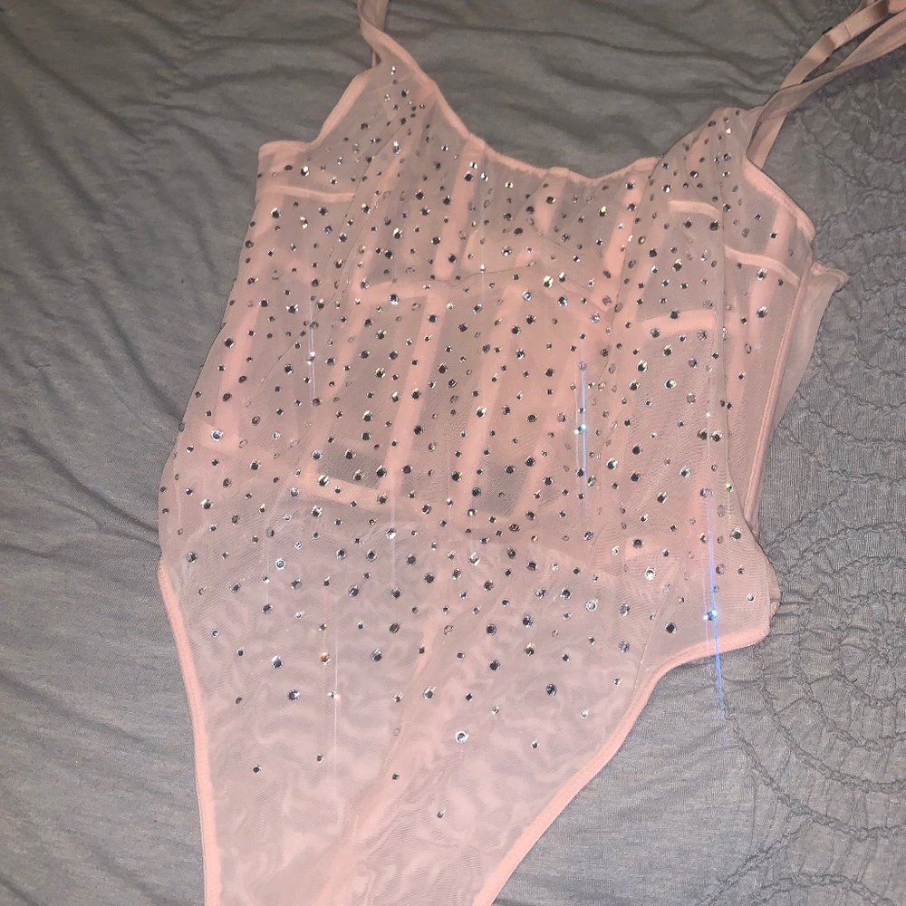 Victoria Secret Pink Rhinestone Corset Size M